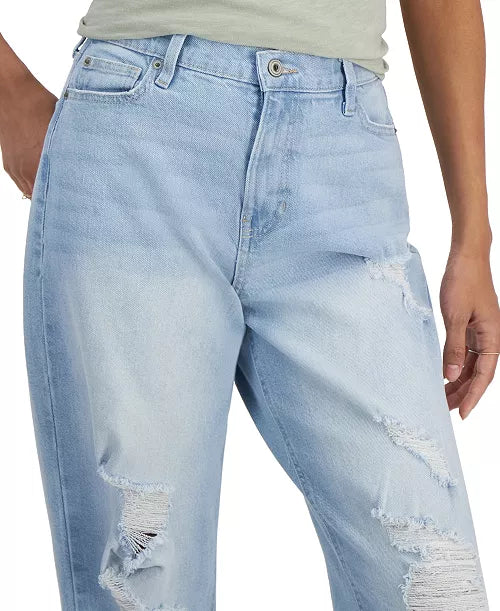 Celebrity Pink Juniors' High Rise Wide Leg Frayed Hem Jeans