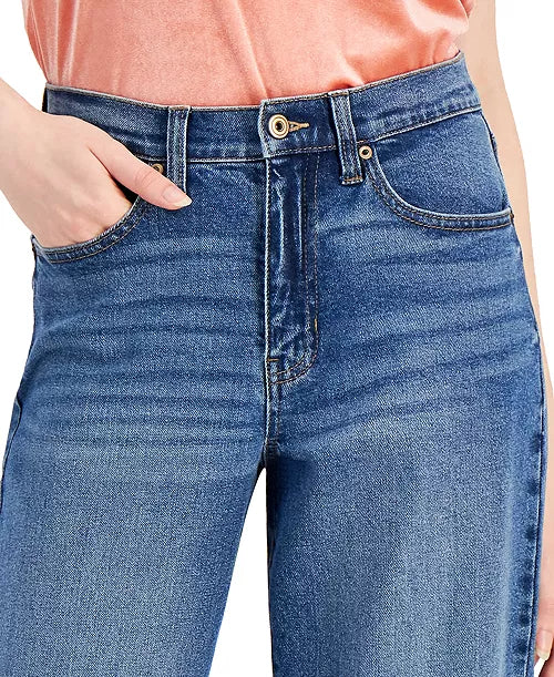 Smart denim style: Celebrity Pink gives it to you straight in these cool jeans that work into a wardrobe with ease.  Distressed detailing Imported Button and zipper closure at front fly; belt loops