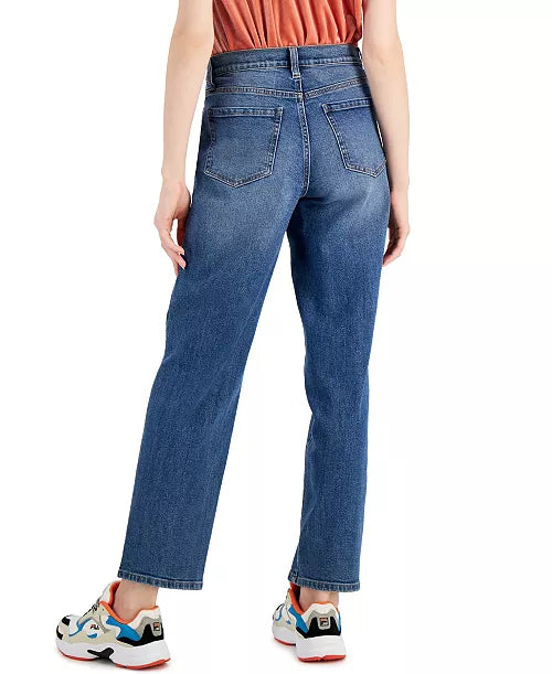 Smart denim style: Celebrity Pink gives it to you straight in these cool jeans that work into a wardrobe with ease.  Distressed detailing Imported Button and zipper closure at front fly; belt loops